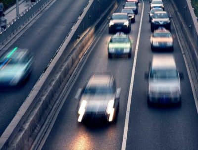 cars on highway