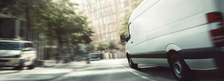 Speeding Delivery Truck