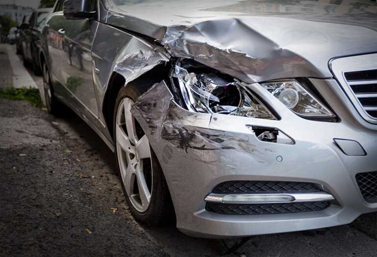 Car Accident Damage Closeup