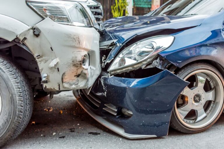 Car Accident Damage Closeup