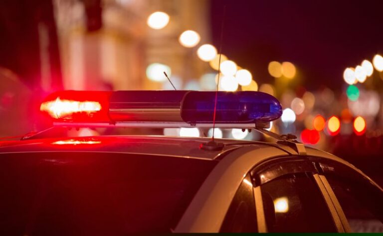 Police Lights Closeup