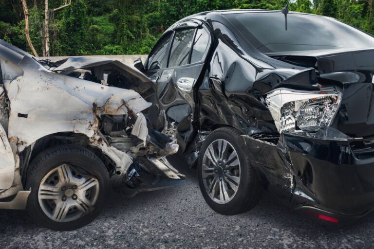 T-Bone Car Accident Scene