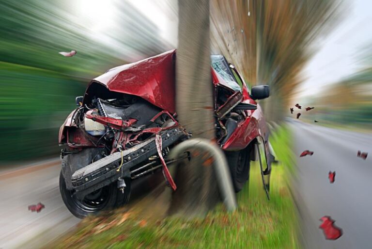 Car Hitting Pole