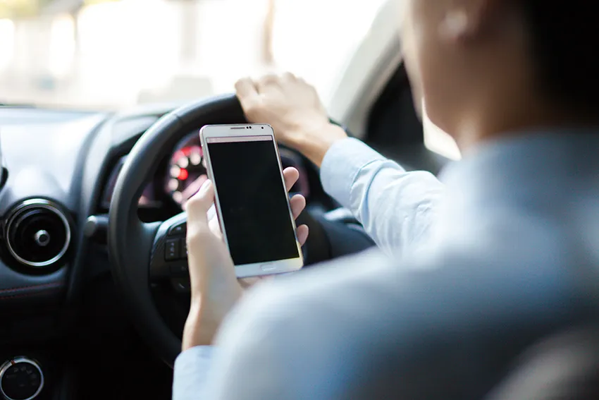 Man On Phone While Driving