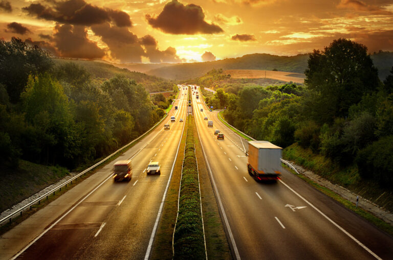 cars on highway