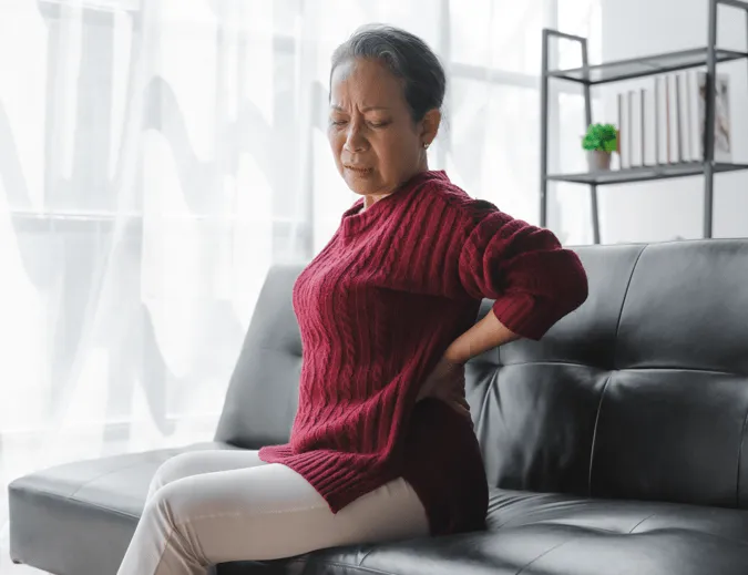 Woman with back pain
