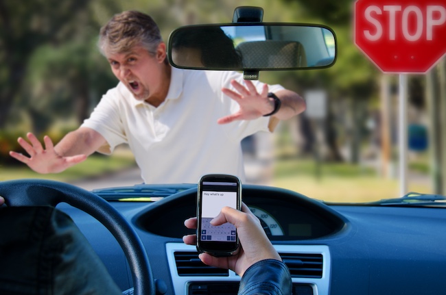 Pedestrian About To Be Hit