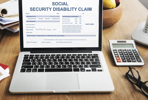 Social Security Disability Claim on a Laptop Owned by a Disability Lawyer